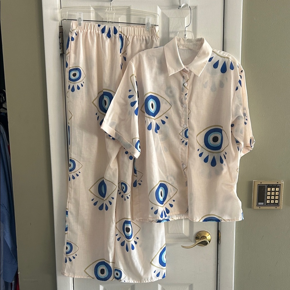 SEA CYCLE SWIM --RESORT OR LOUNGEWEAR 2C LINEN/COTTON SIZE S